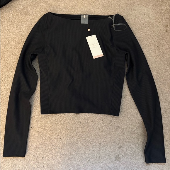 CALIA by Carrie Underwood Tops - Calia NWT Elegant Boat Neck Black Top